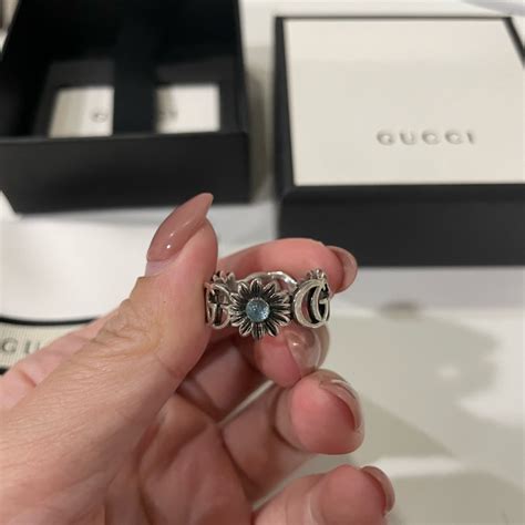 gucci 雙g 花朵戒指